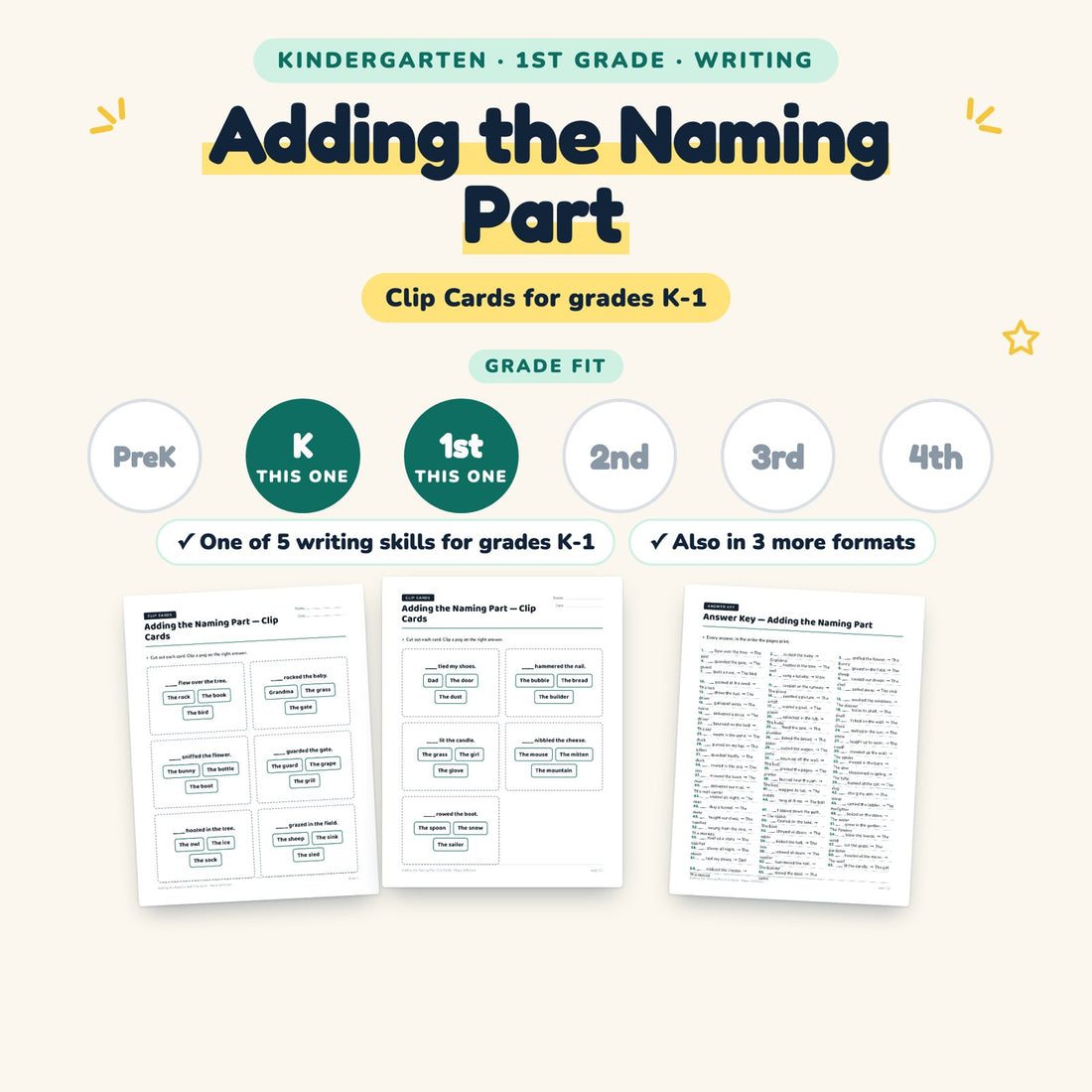 Adding the Naming Part: skill and grade fit
