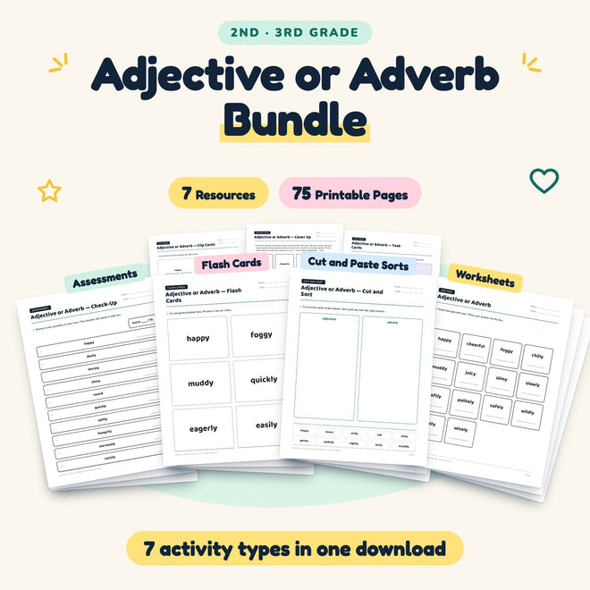Adjective or Adverb Bundle | 2nd–3rd Grade (7 Resources) — cover