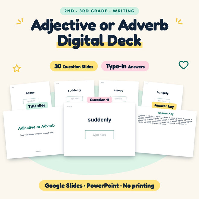 Adjective or Adverb Digital Activity | 2nd–3rd Grade — cover