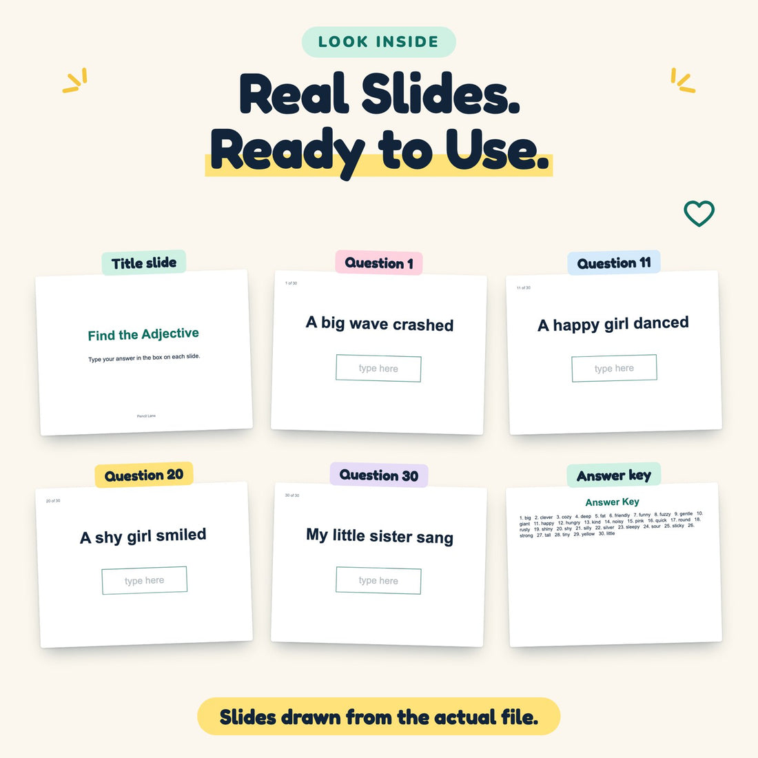 Find the Adjective digital deck: look inside