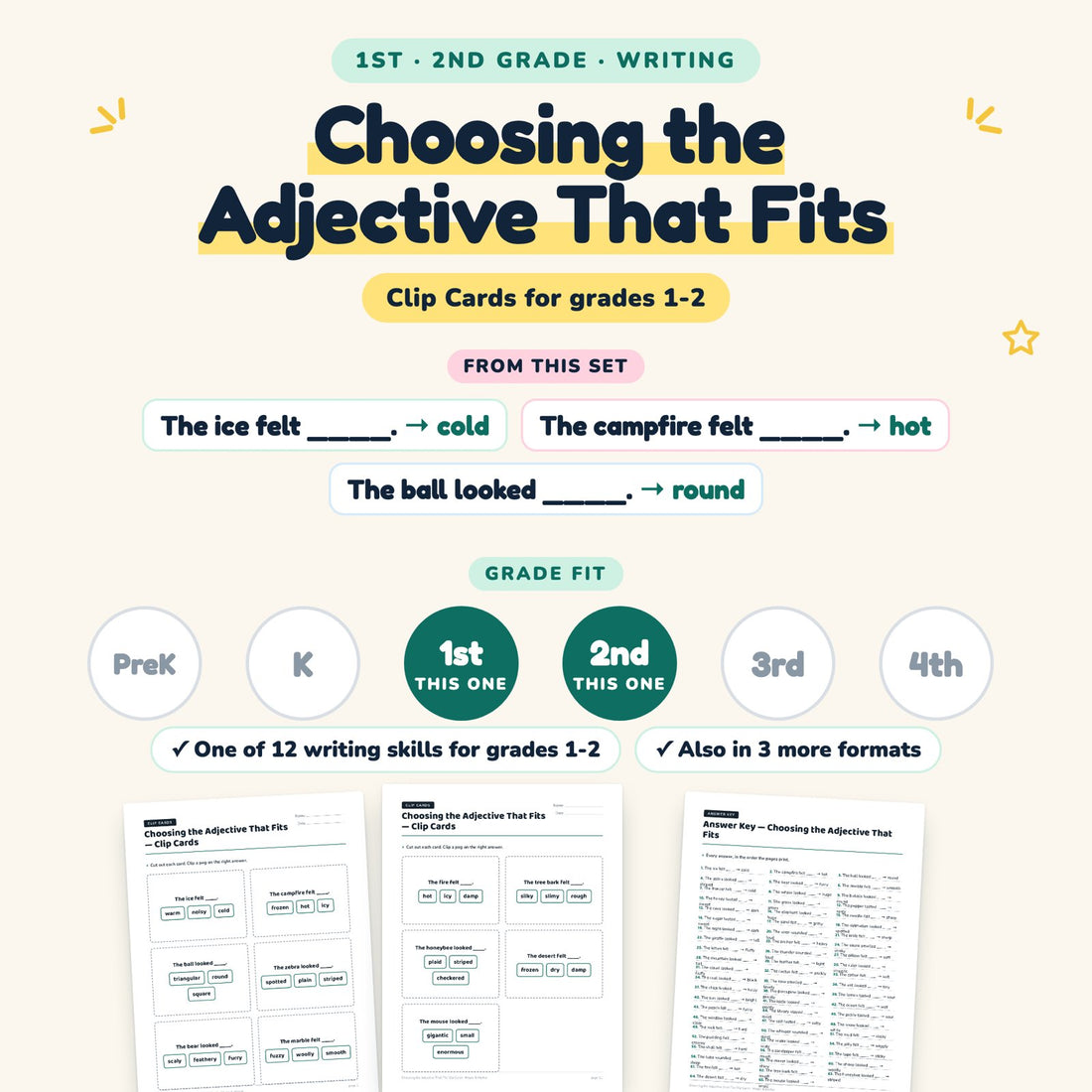 Choosing the Adjective That Fits: skill and grade fit