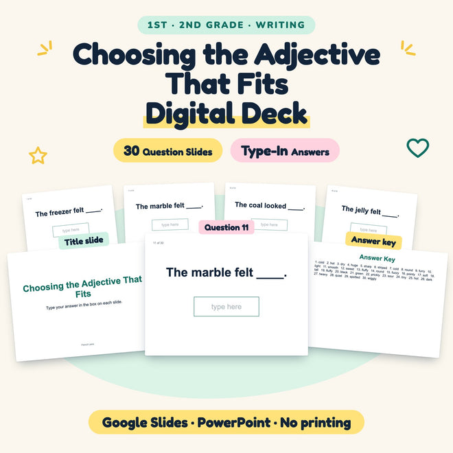 Choosing the Adjective That Fits Digital | 1st–2nd Grade — cover