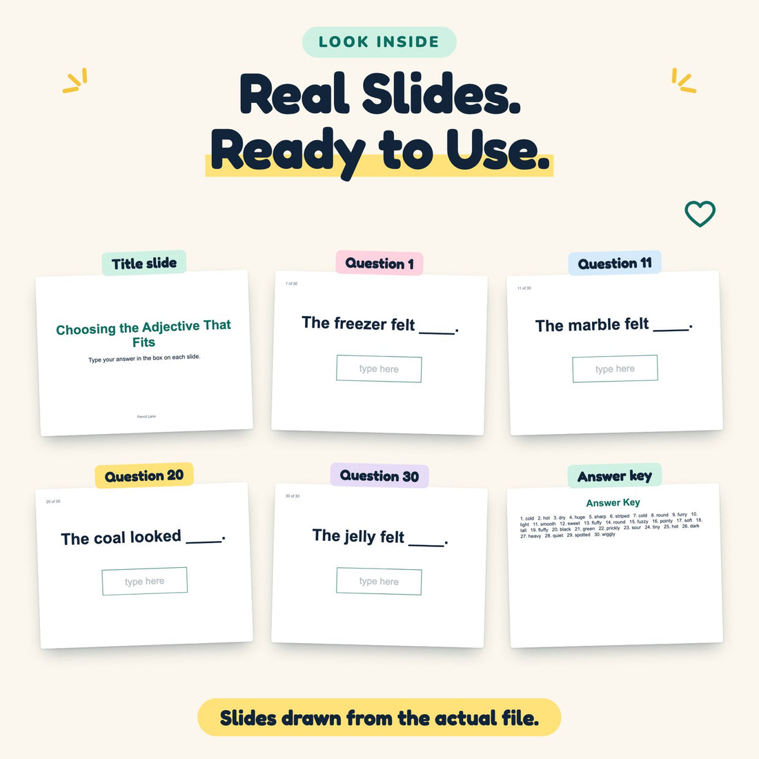 Choosing the Adjective That Fits digital deck: look inside