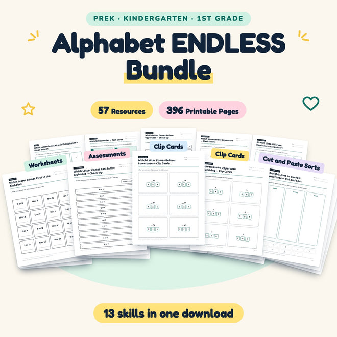 Alphabet ENDLESS BUNDLE | Preschool–1st Grade (396 Pages) — cover