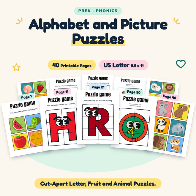 Alphabet and Picture Puzzles — cover