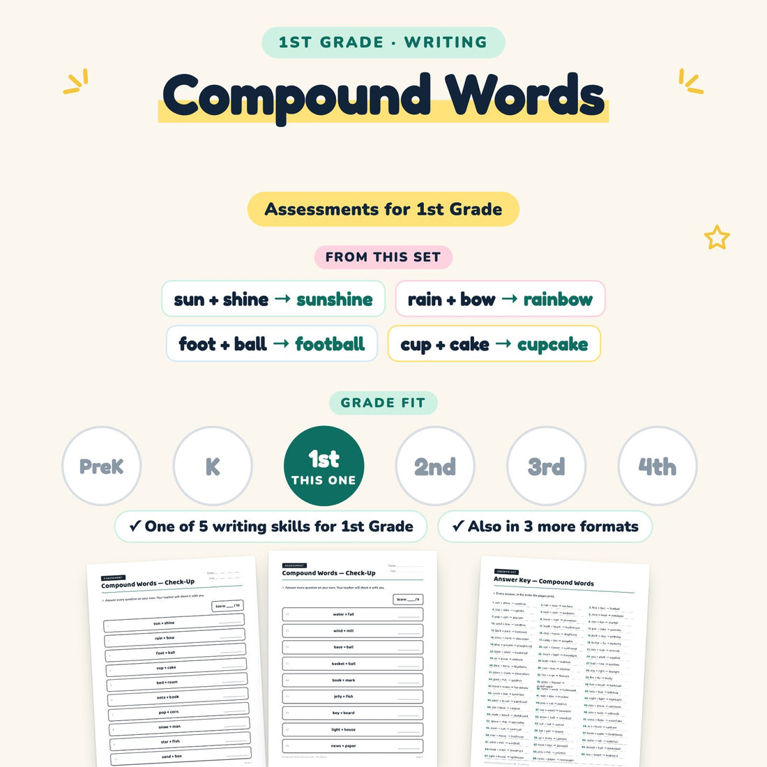 Compound Words: skill and grade fit