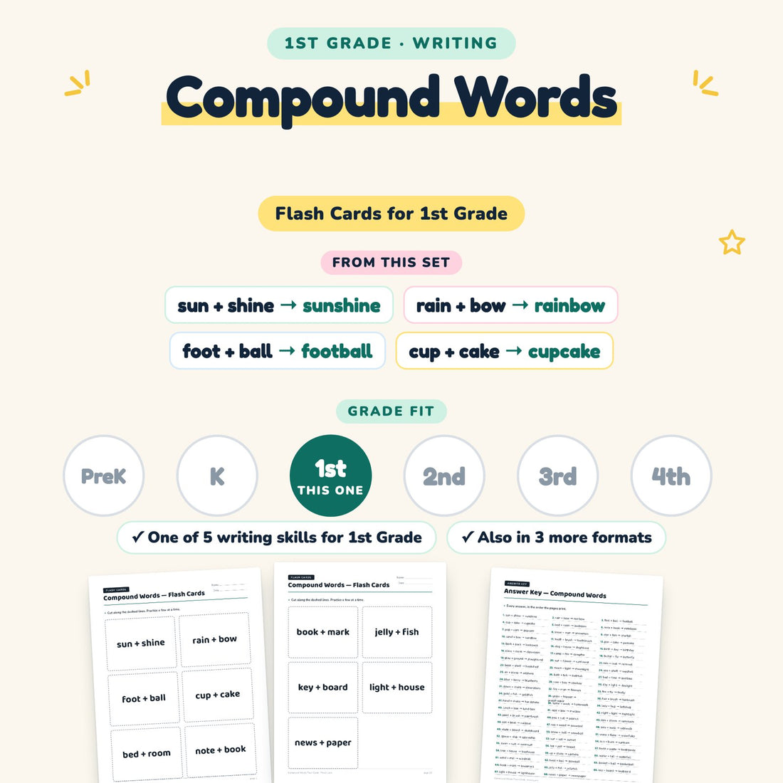 Compound Words: skill and grade fit