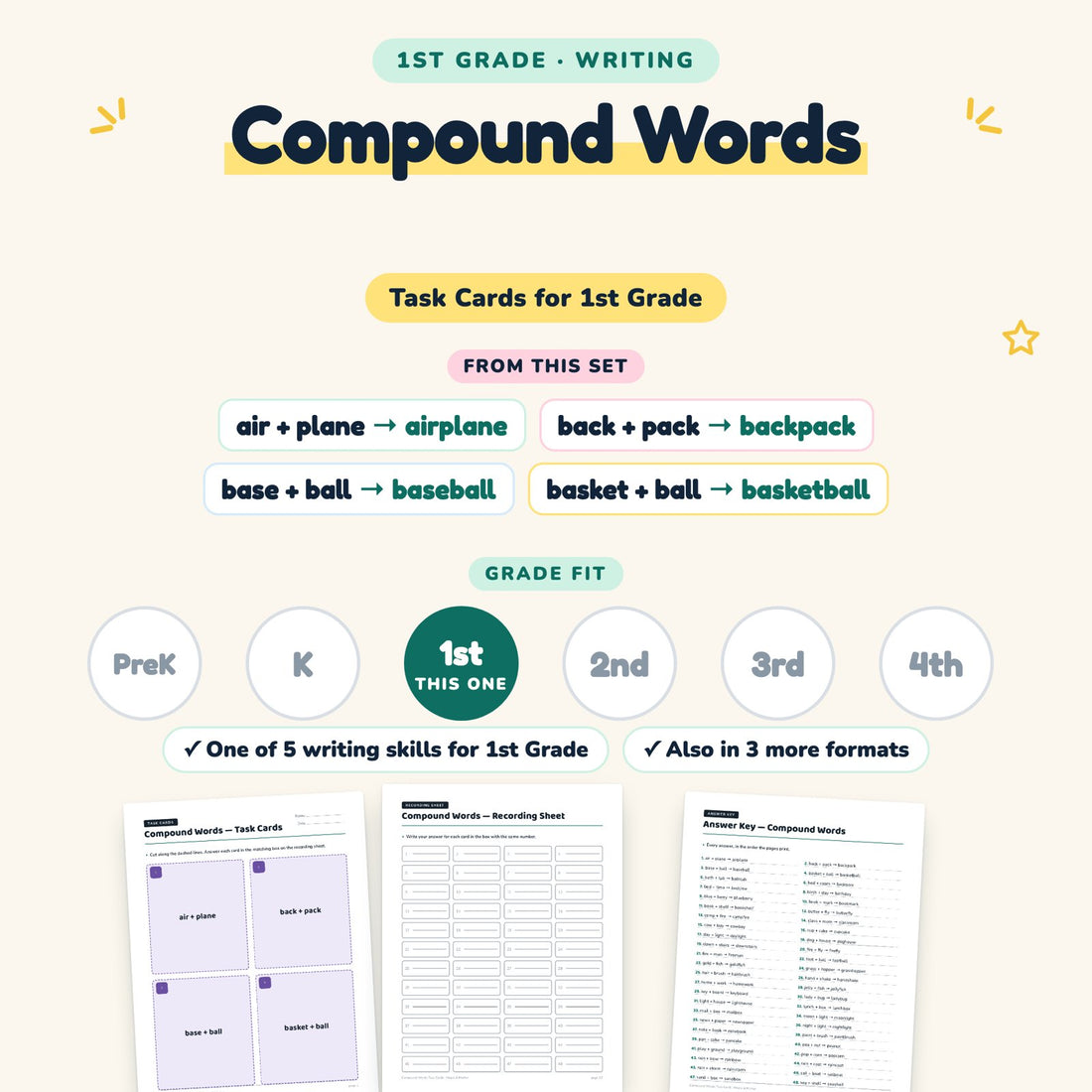 Compound Words: skill and grade fit