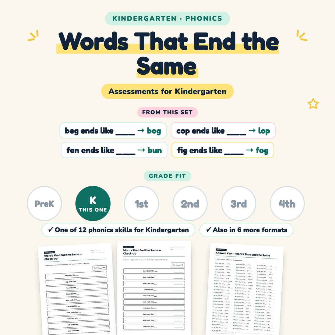 Words That End the Same: skill and grade fit