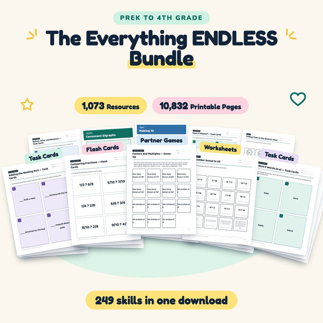The Everything ENDLESS BUNDLE | Preschool–4th Grade (10,832 Pages) — cover