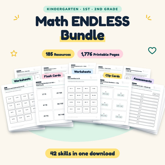 Math ENDLESS BUNDLE | 1st Grade (1,776 Pages) — cover