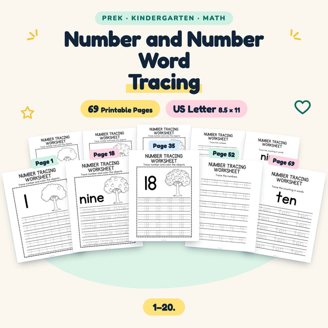 Number and Number Word Tracing — cover