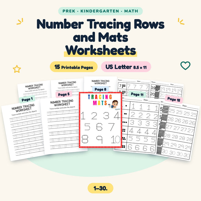 Number Tracing Rows and Mats — cover