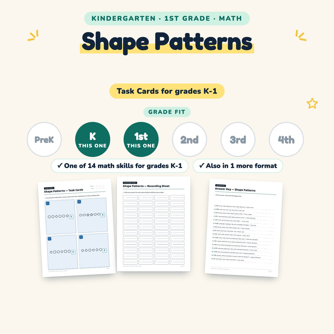 Shape Patterns: skill and grade fit