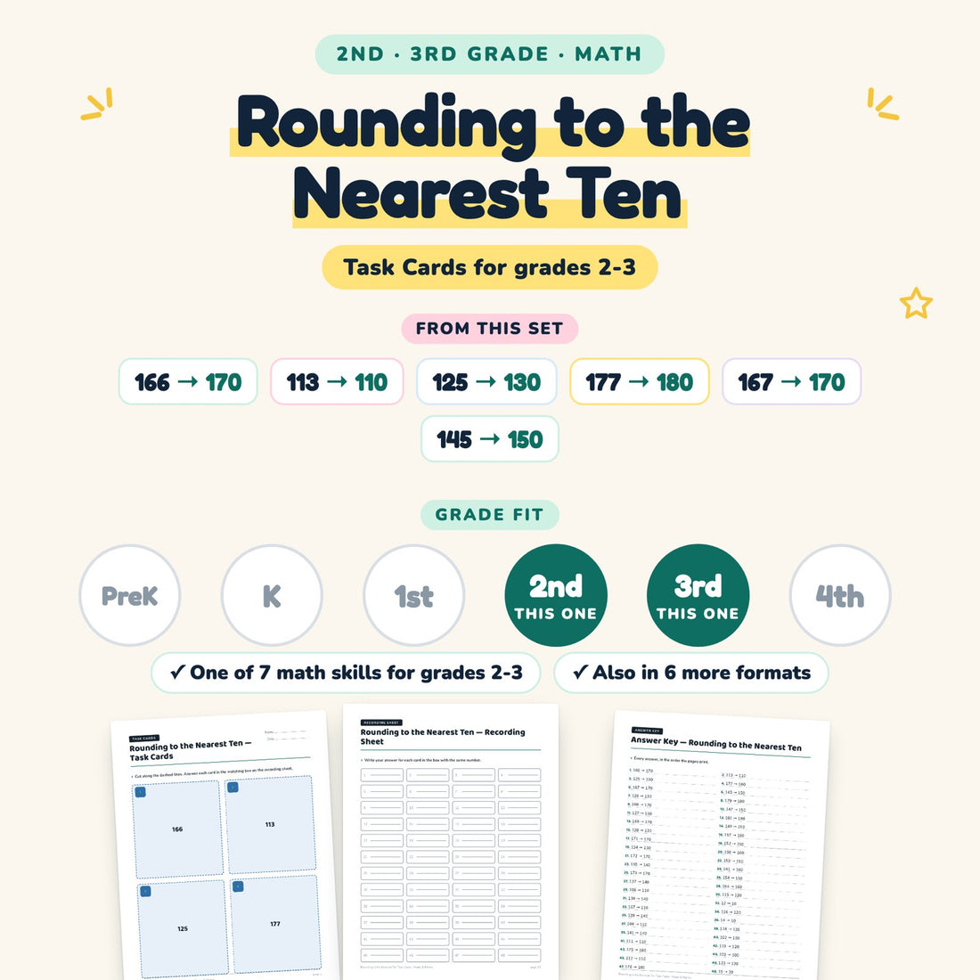 Rounding to the Nearest Ten: skill and grade fit