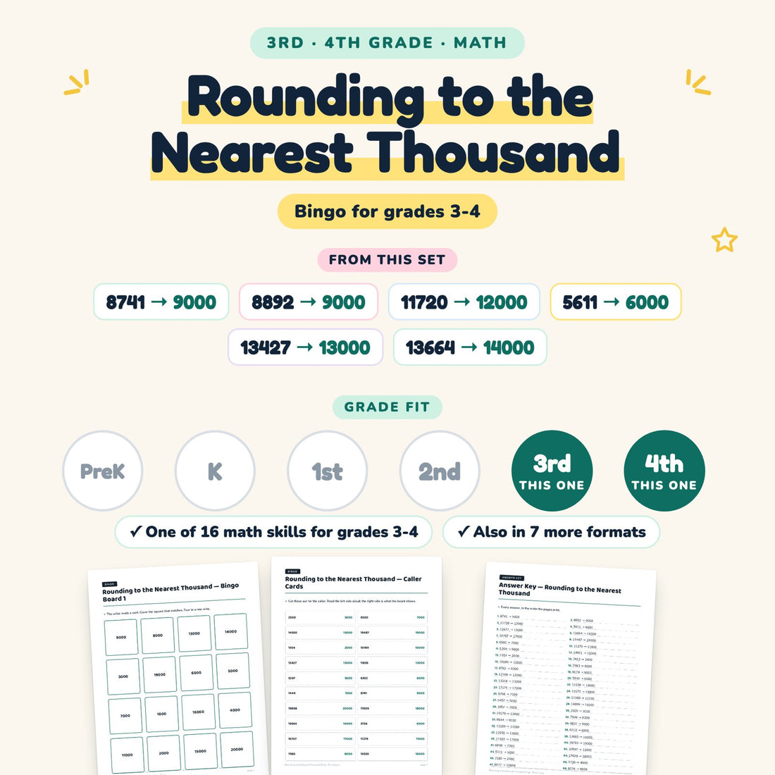 Rounding to the Nearest Thousand: skill and grade fit
