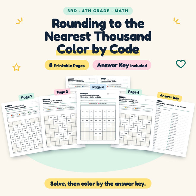 8 Rounding to the Nearest Thousand Color by Code — cover