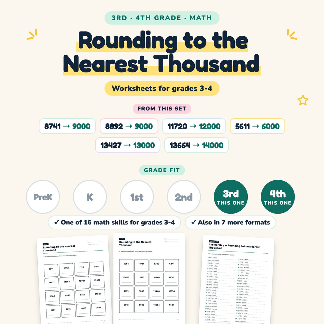 Rounding to the Nearest Thousand: skill and grade fit
