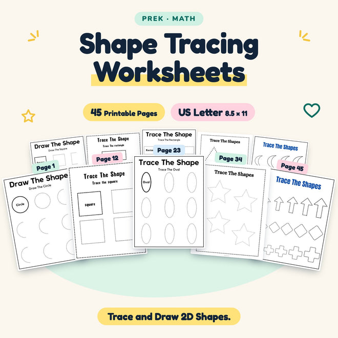 Shape Tracing Worksheets — cover