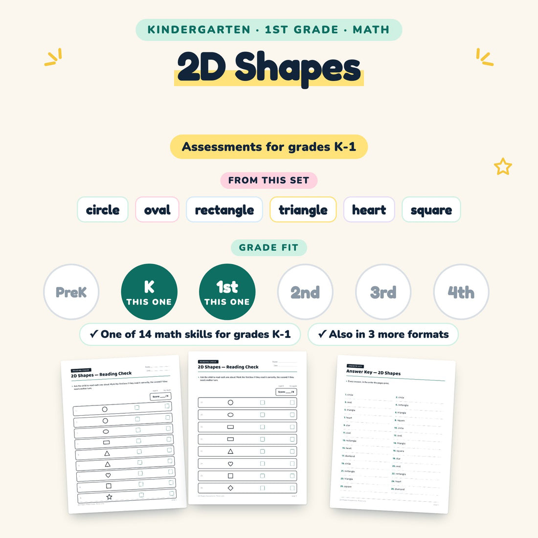 2D Shapes: skill and grade fit