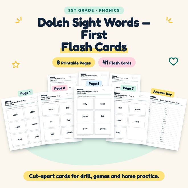 Dolch First Grade Sight Words Flash Cards | 1st Grade — cover