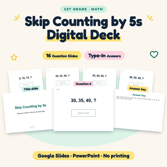 Skip Counting by 5s Digital Activity | 1st Grade — cover