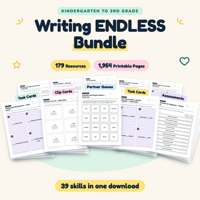Writing ENDLESS BUNDLE | K–3rd Grade (1,954 Pages) — cover