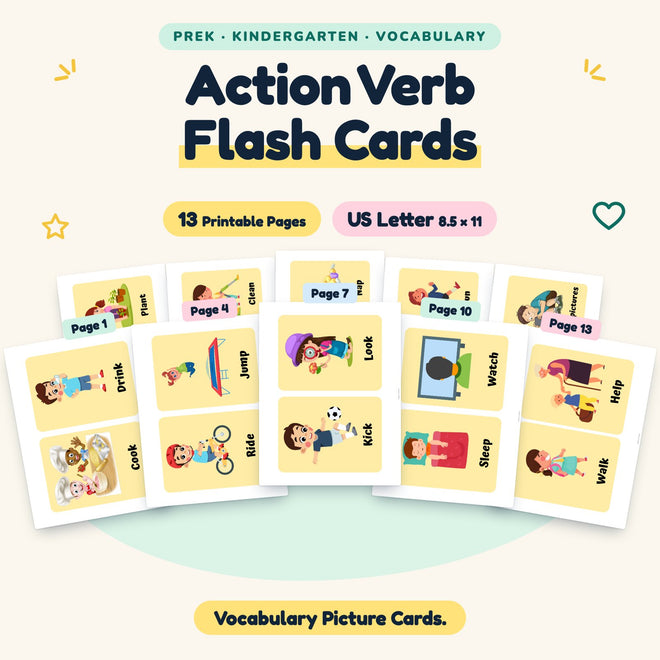 Action Verb Flash Cards — cover