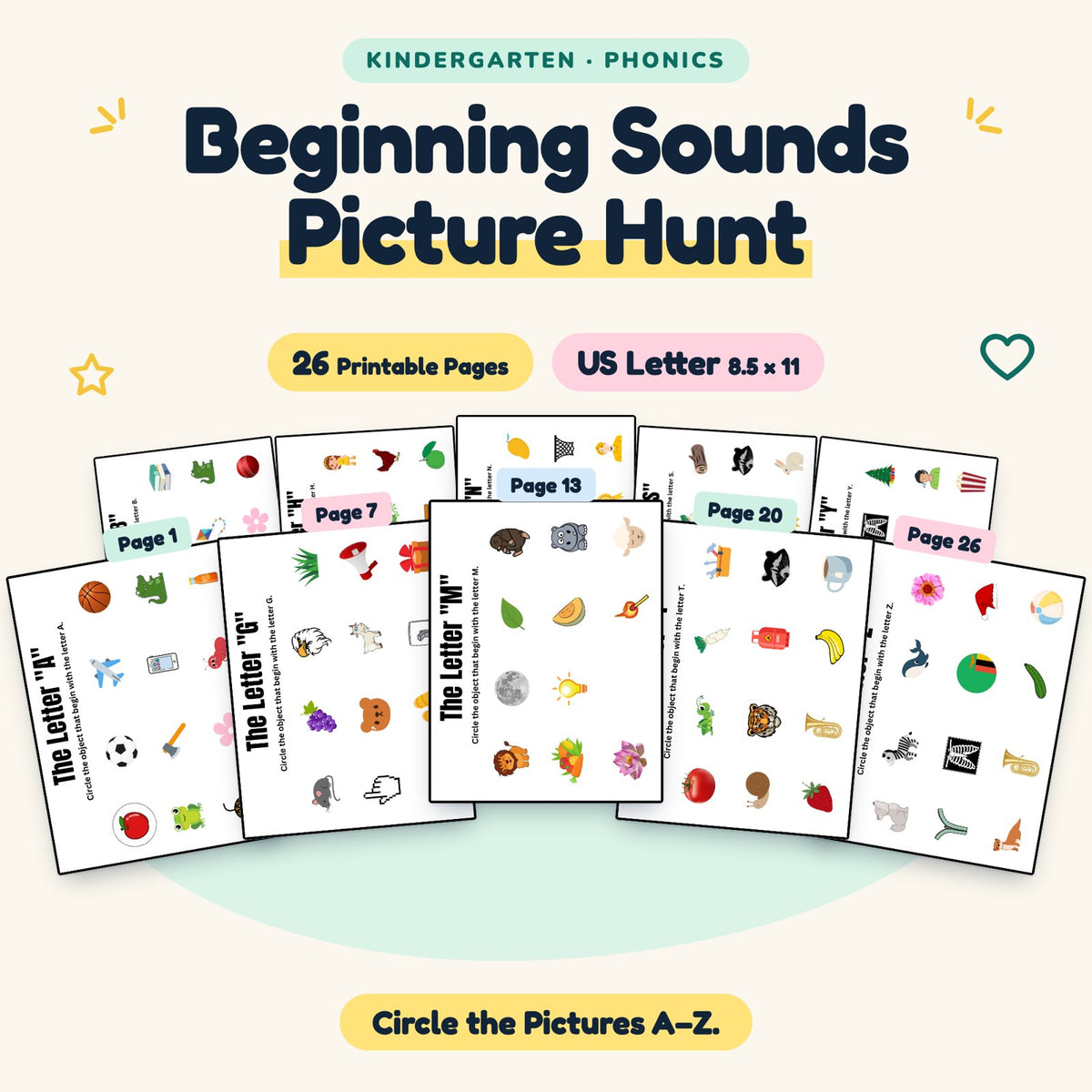Beginning Sounds Picture Hunt — cover