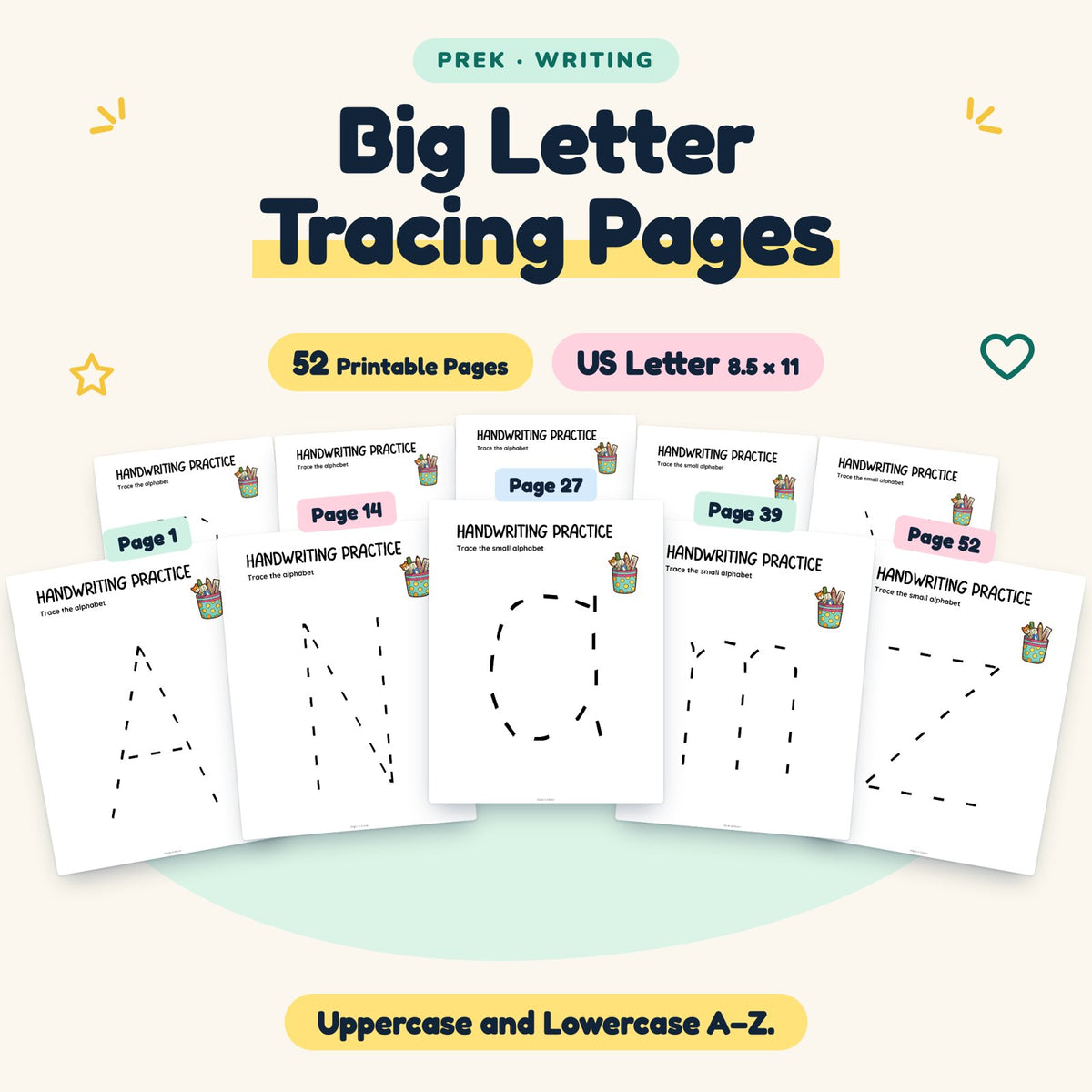 Big Letter Tracing Pages — cover