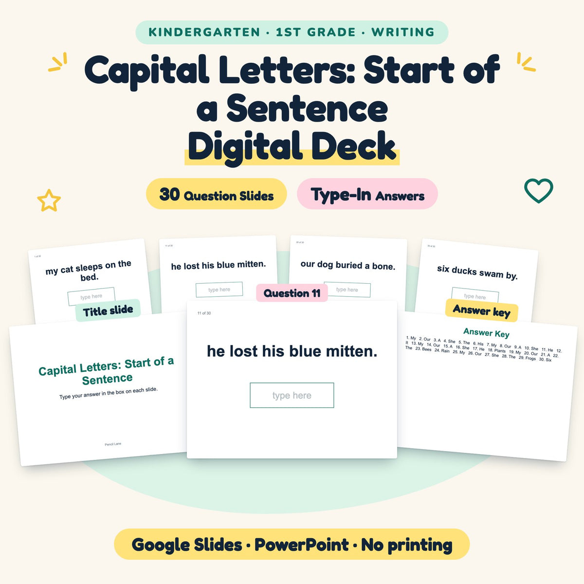 Capital Letters Digital Activity | K–1st Grade — cover