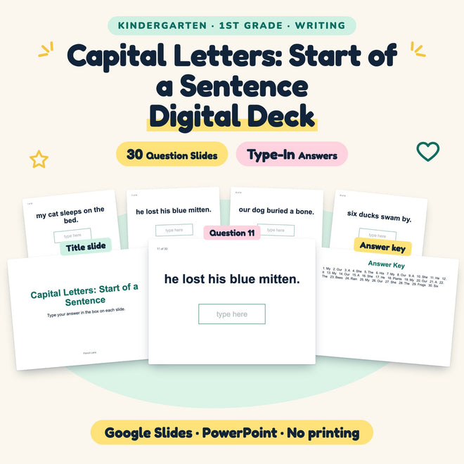 Capital Letters Digital Activity | K–1st Grade — cover