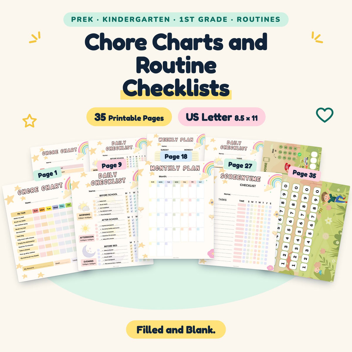 Chore Charts and Routine Checklists — cover