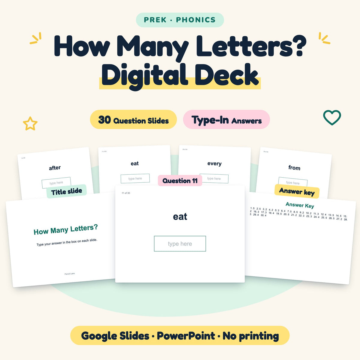 How Many Letters? Digital Activity | Preschool — cover