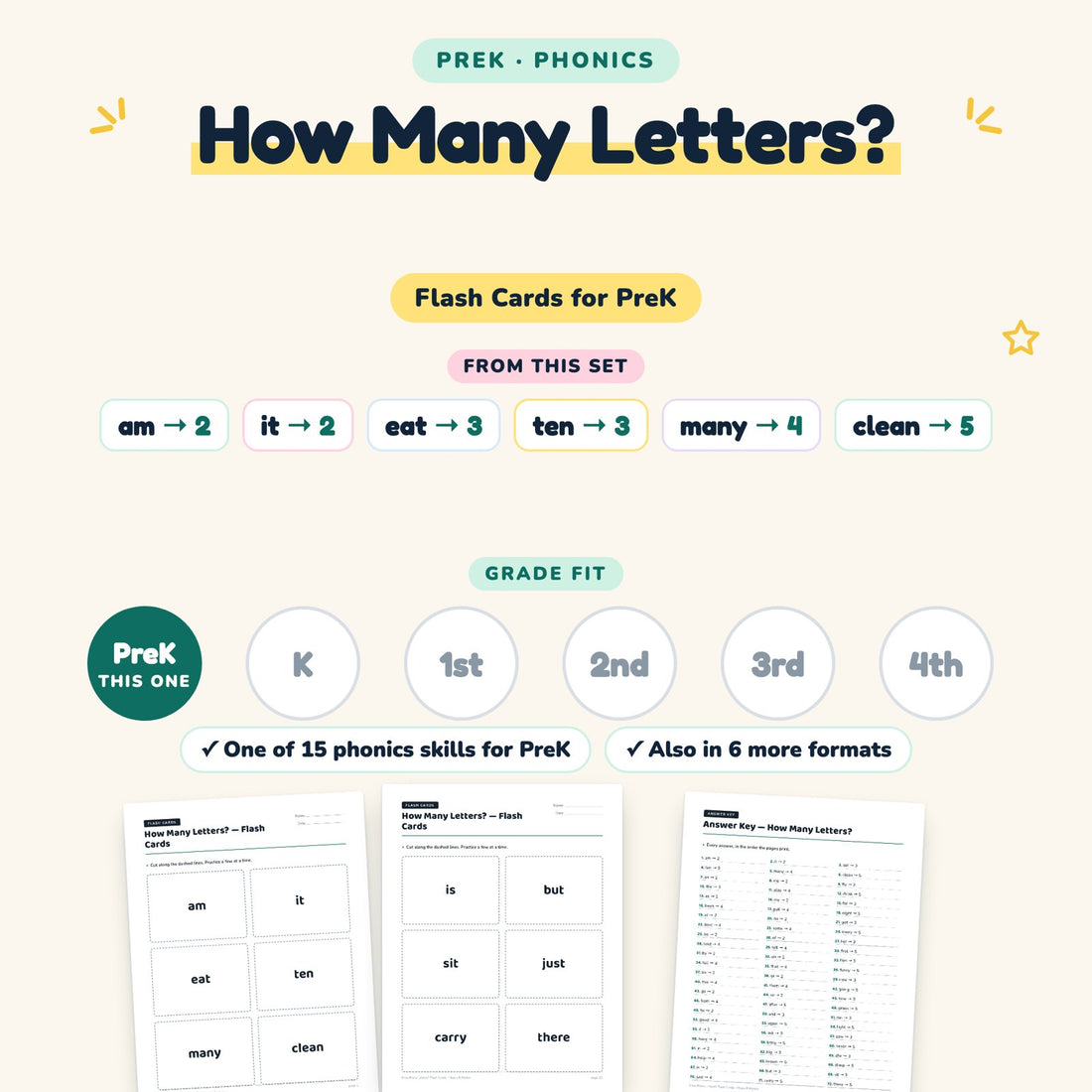How Many Letters?: skill and grade fit