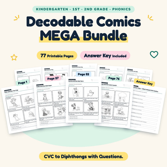 70 Decodable Comics MEGA Bundle — cover