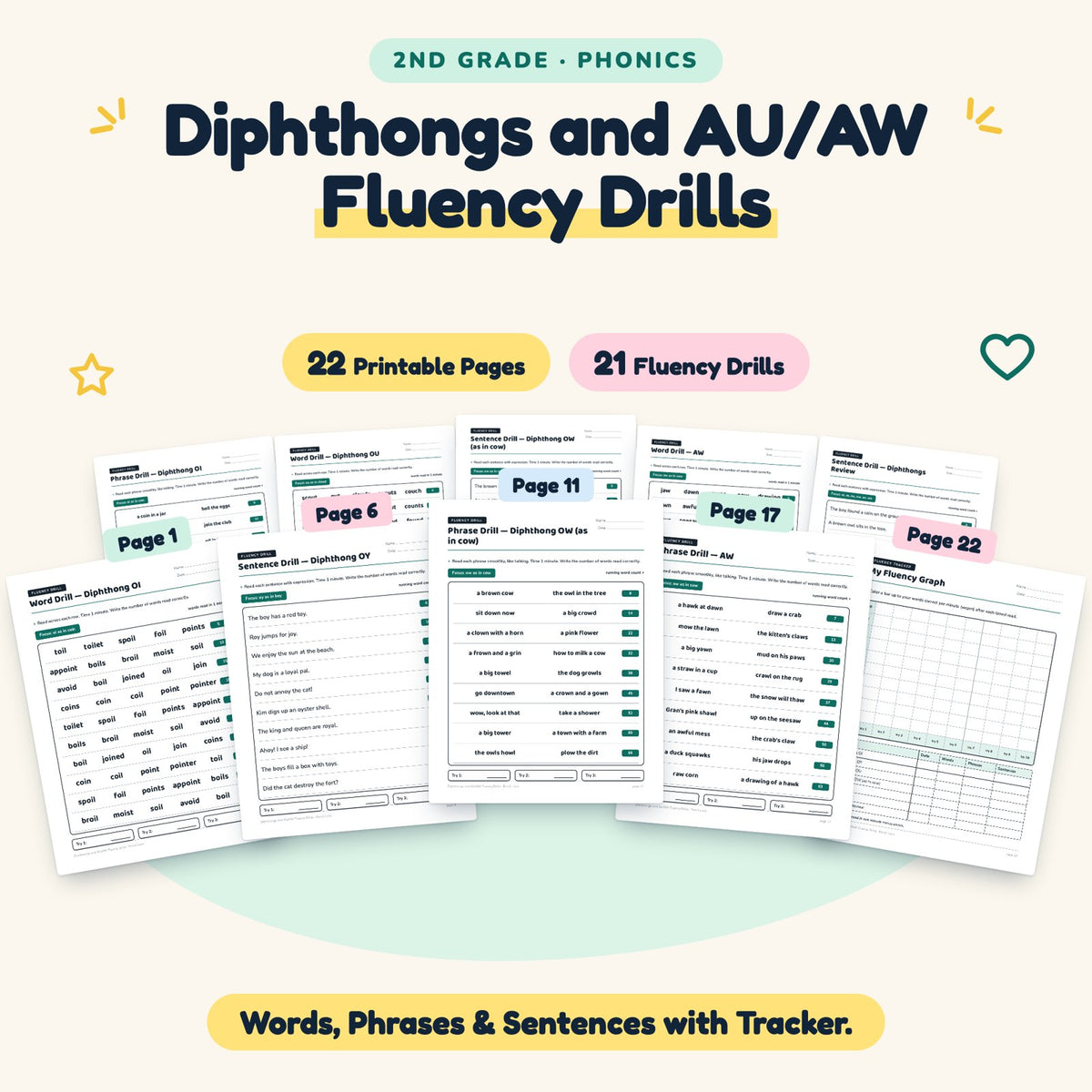 21 Diphthongs and AU/AW Fluency Drills — cover