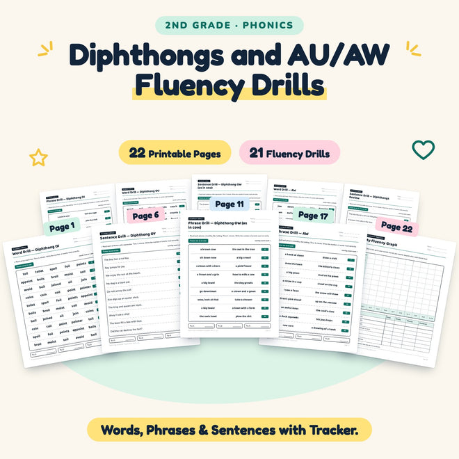 21 Diphthongs and AU/AW Fluency Drills — cover