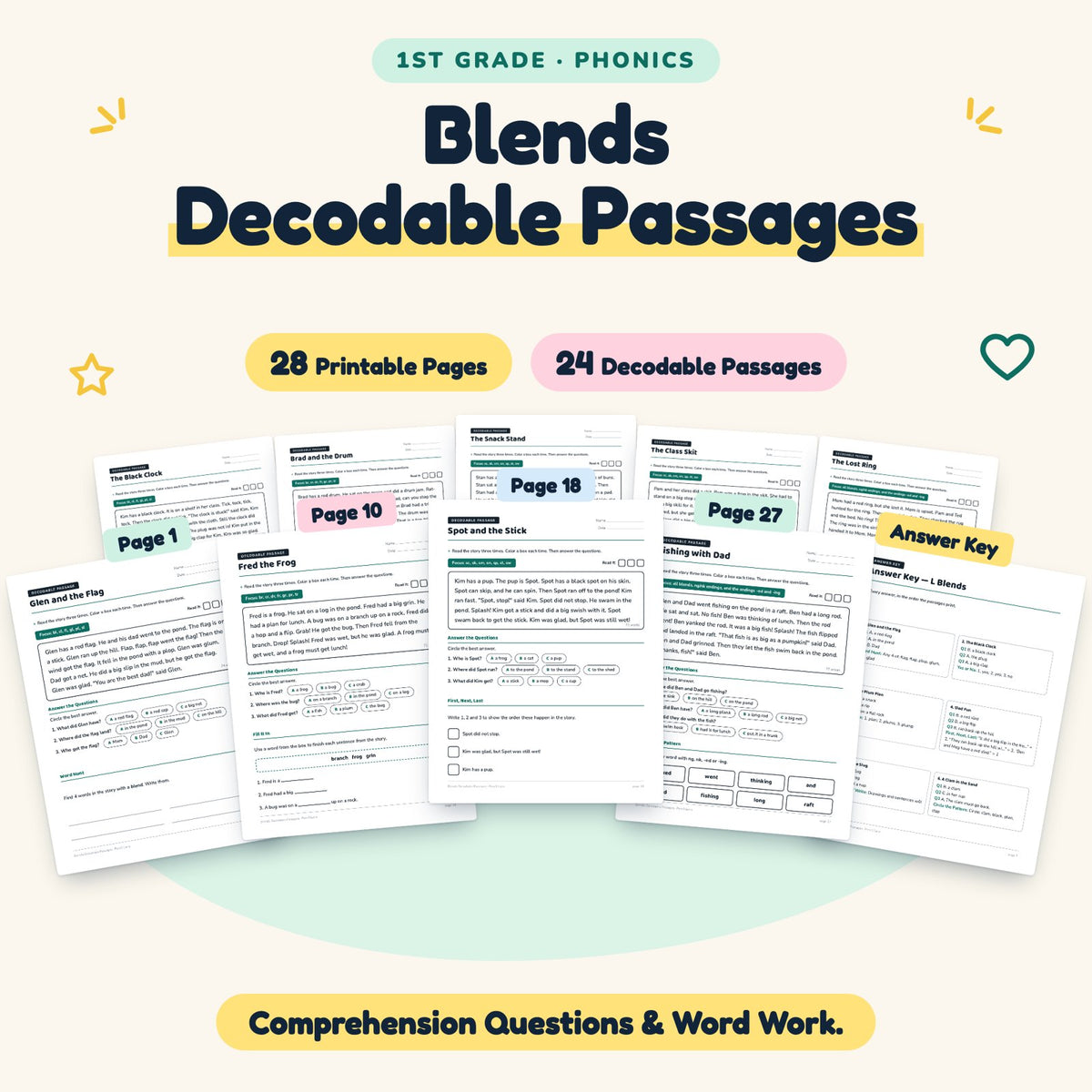 24 Blends Decodable Passages — cover