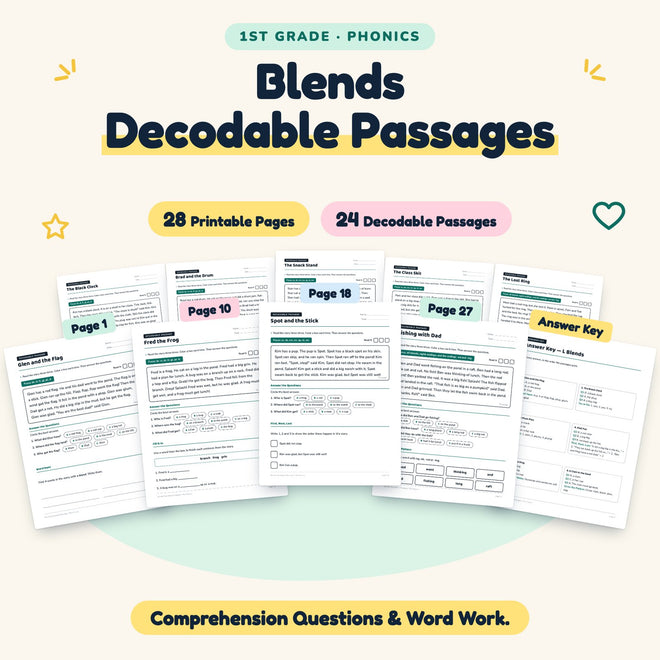 24 Blends Decodable Passages — cover