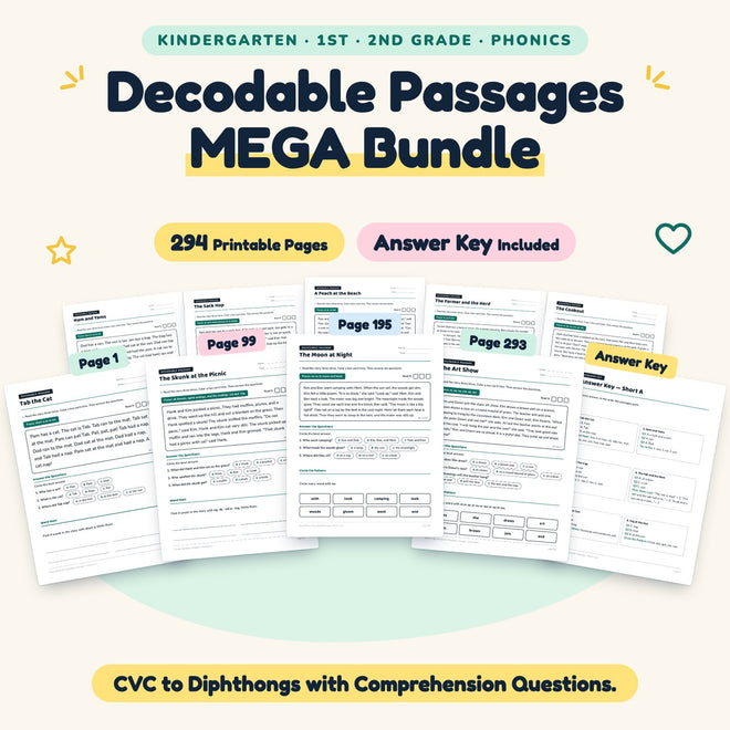 252 Decodable Passages MEGA Bundle — cover