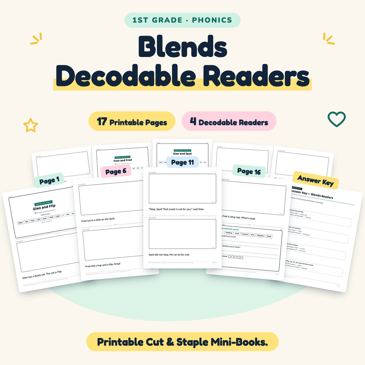 4 Blends Decodable Readers — cover