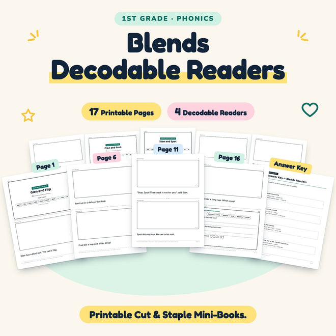 4 Blends Decodable Readers — cover