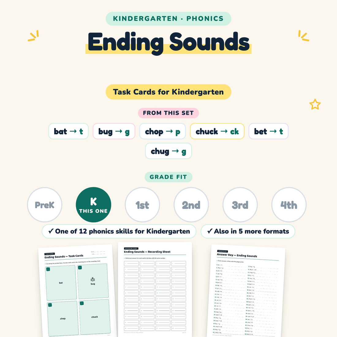 Ending Sounds: skill and grade fit