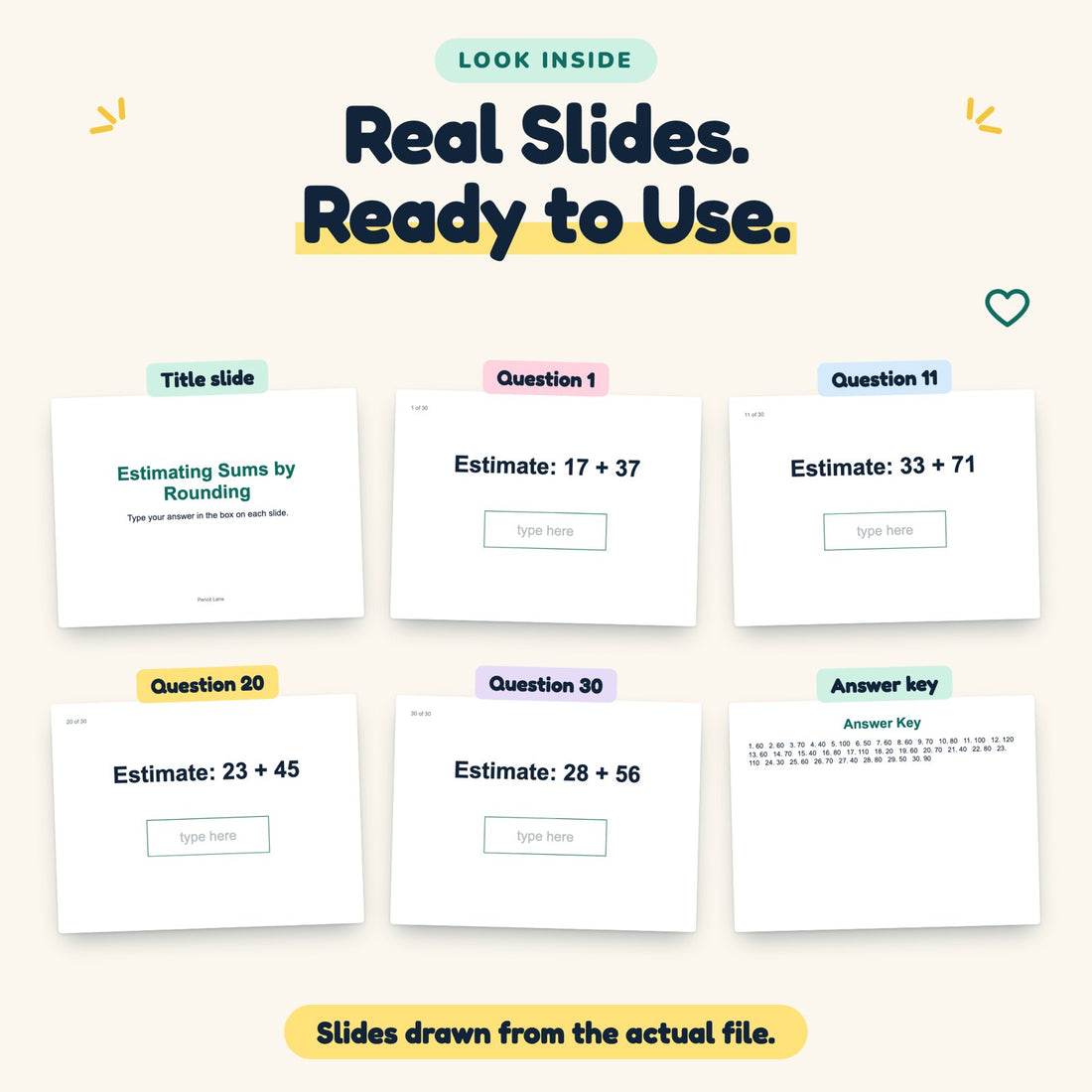 Estimating Sums by Rounding digital deck: look inside