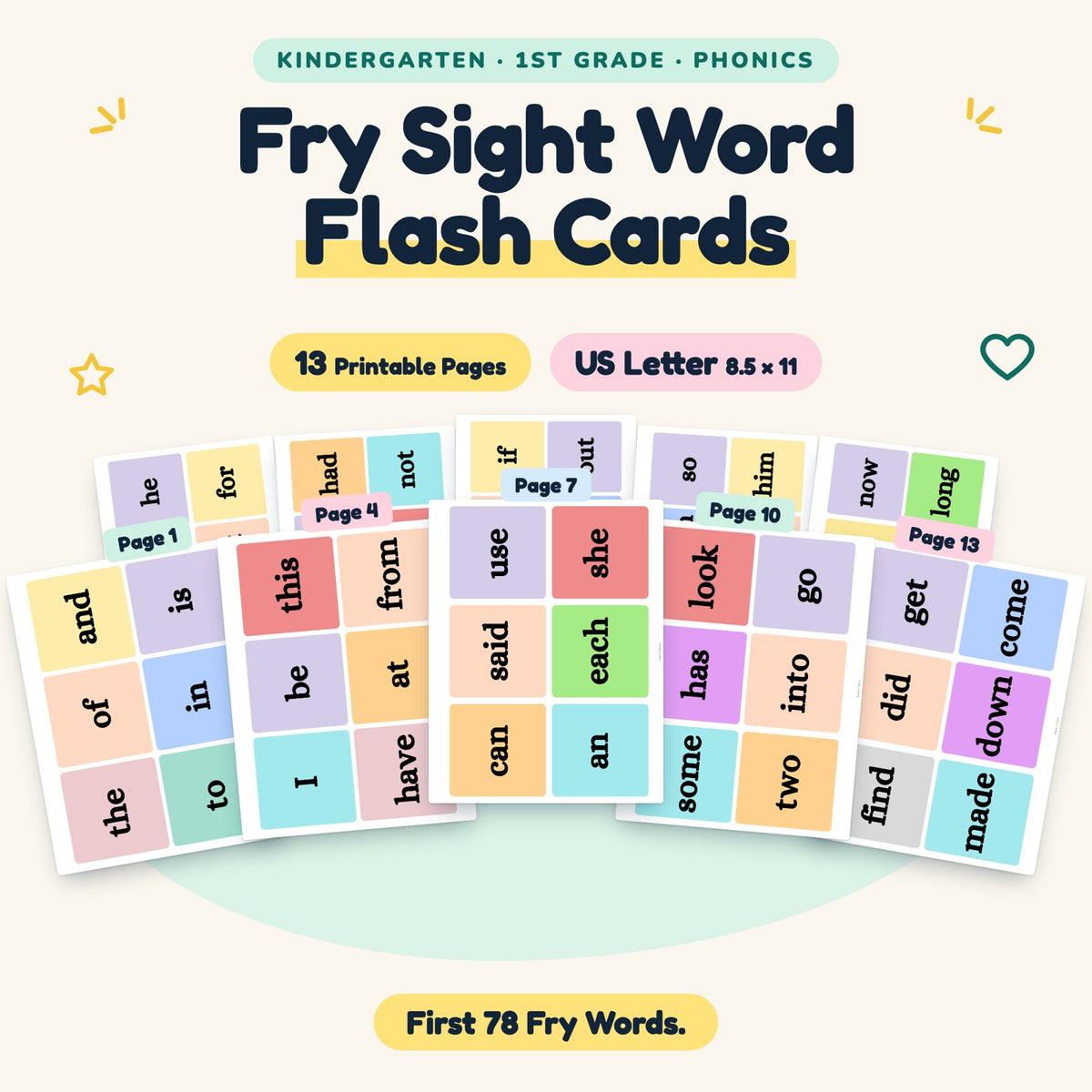 Fry Sight Word Flash Cards — cover