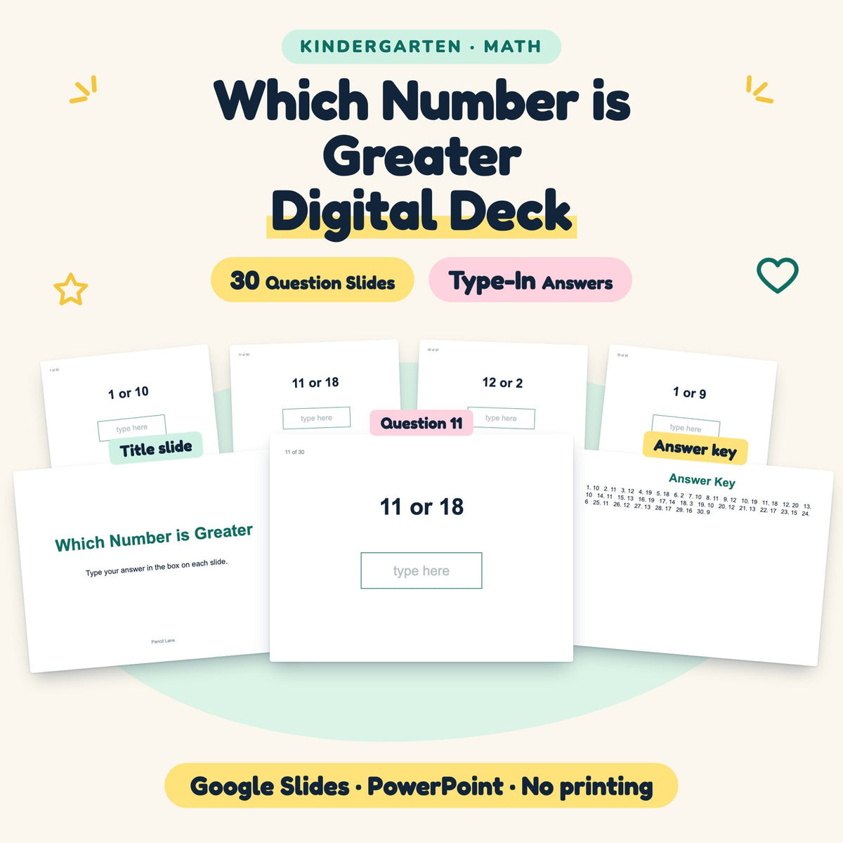 Which Number is Greater Digital Activity | Kindergarten — cover