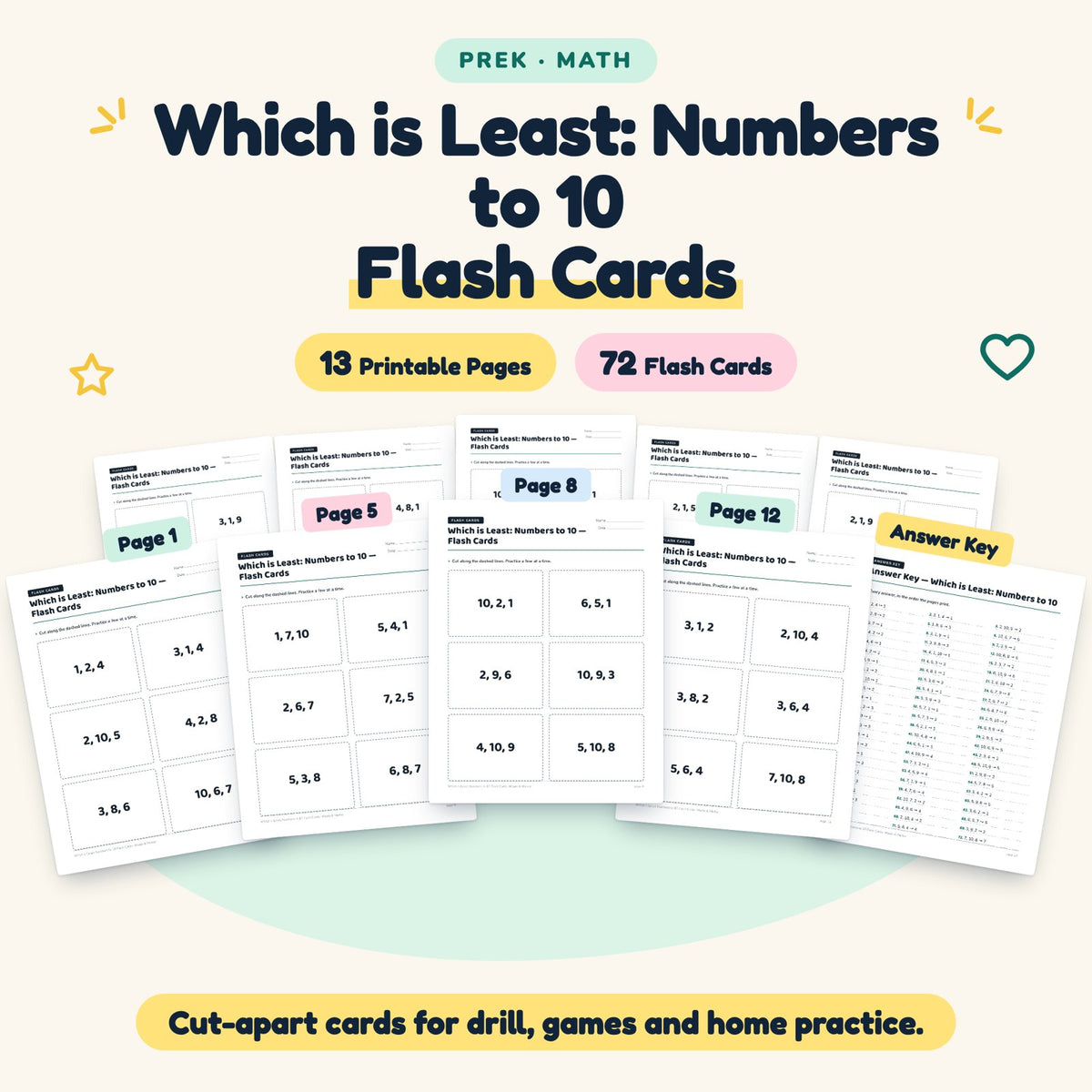 Which is Least Flash Cards | Preschool Math (48 Cards) — cover