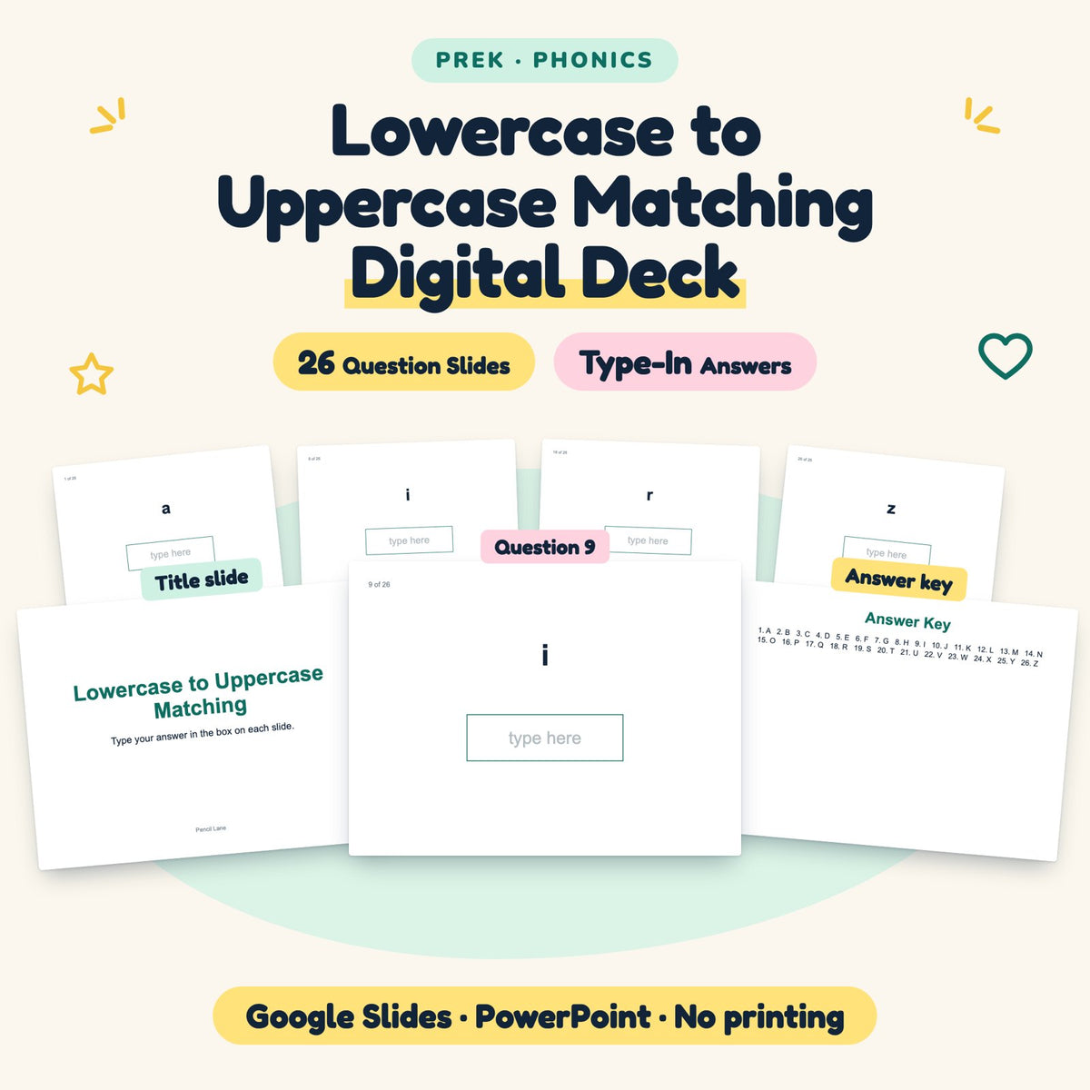 Lowercase to Uppercase Matching Digital Activity | Preschool — cover