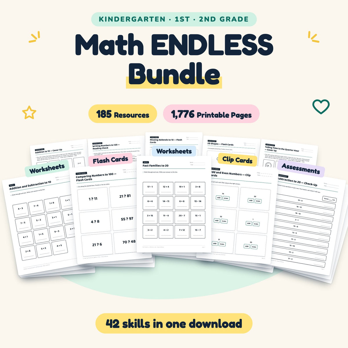 Math ENDLESS BUNDLE | 1st Grade (1,776 Pages) — cover